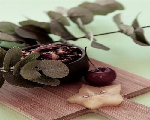 Starfruit slices arranged beautifully